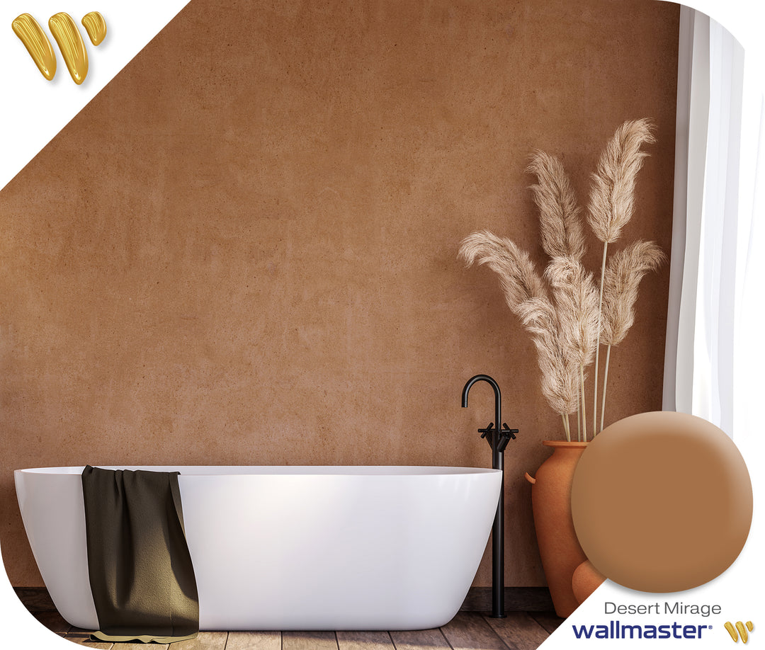 Natural brown paint tones for earthy interior styling bathroom